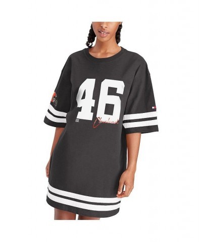 Women's Black Cleveland Browns Clair Half-Sleeve Dress Black $32.20 Dresses