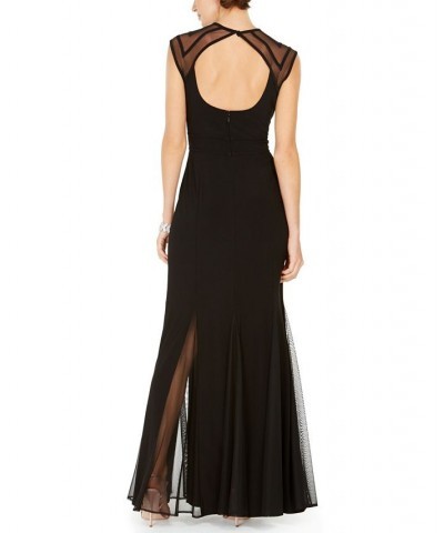 Petite Geo Illusion Gown Black $58.38 Dresses