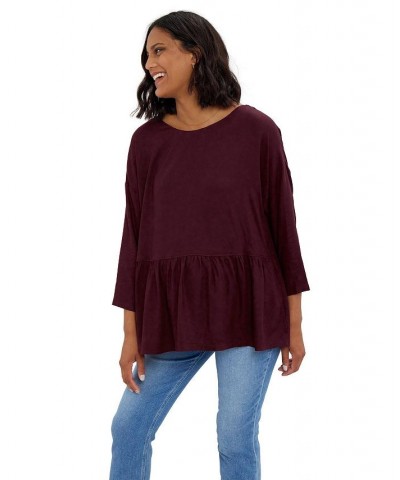 Women's Maternity During + After Reversible Top Fig $40.00 Tops