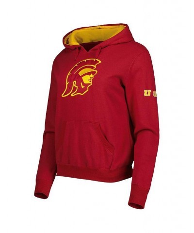 Women's Cardinal USC Trojans Big Logo Team Pullover Hoodie Cardinal $33.59 Sweatshirts