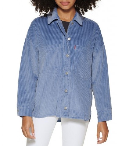 Women's Zip-Front Shacket Country Blue $32.20 Jackets