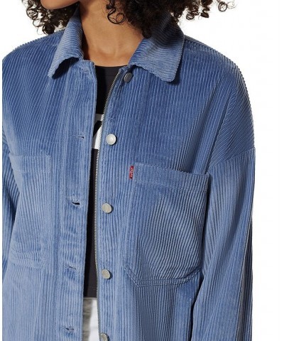 Women's Zip-Front Shacket Country Blue $32.20 Jackets