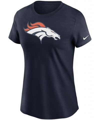 Women's Navy Denver Broncos Logo Essential T-shirt Navy $25.19 Tops