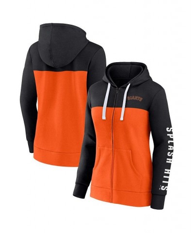 Women's Branded Black Orange San Francisco Giants Take The Field Colorblocked Hoodie Full-Zip Jacket Black, Orange $40.00 Jac...