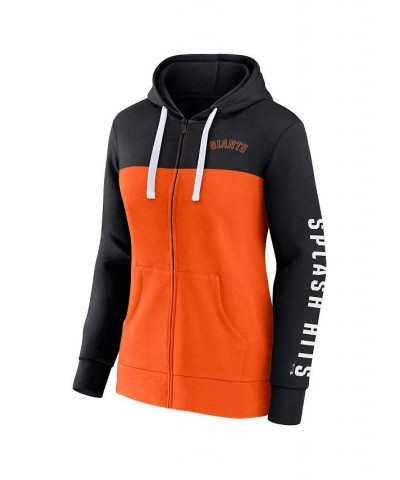 Women's Branded Black Orange San Francisco Giants Take The Field Colorblocked Hoodie Full-Zip Jacket Black, Orange $40.00 Jac...