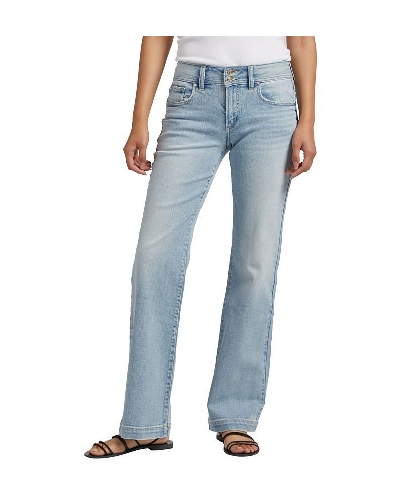 Women's Suki Mid Rise Trouser Leg Jeans Indigo $31.20 Jeans