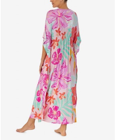 Women's Long Sleep Caftan Tropical Pink Floral $38.72 Sleepwear