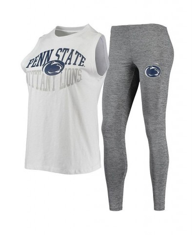 Women's Charcoal White Penn State Nittany Lions Tank Top and Leggings Sleep Set Charcoal, White $28.60 Pajama