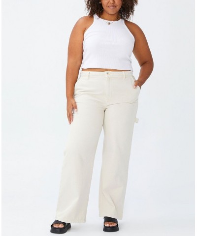 Plus Size Trendy Plus Carpenter Jeans Chalk $15.58 Jeans