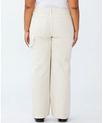 Plus Size Trendy Plus Carpenter Jeans Chalk $15.58 Jeans