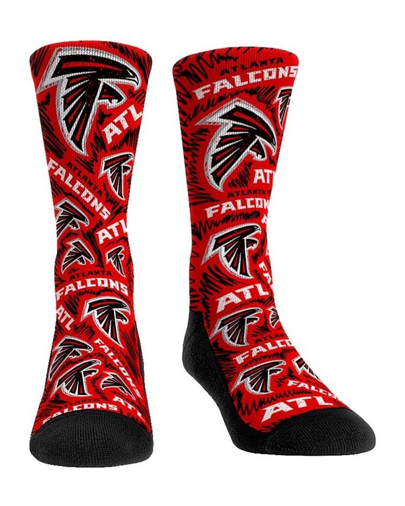 Women's Atlanta Falcons Logo Sketch Multi Crew Socks Multi $15.29 Socks