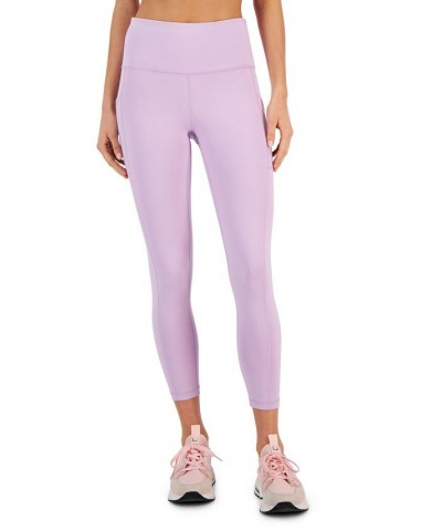 Women's Compression High-Waist Side-Pocket 7/8 Length Leggings XS-4X Purple $16.35 Pants