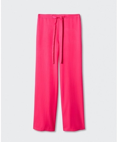 Women's Flowy Straight-Fit Pants Fuchsia $30.10 Pants
