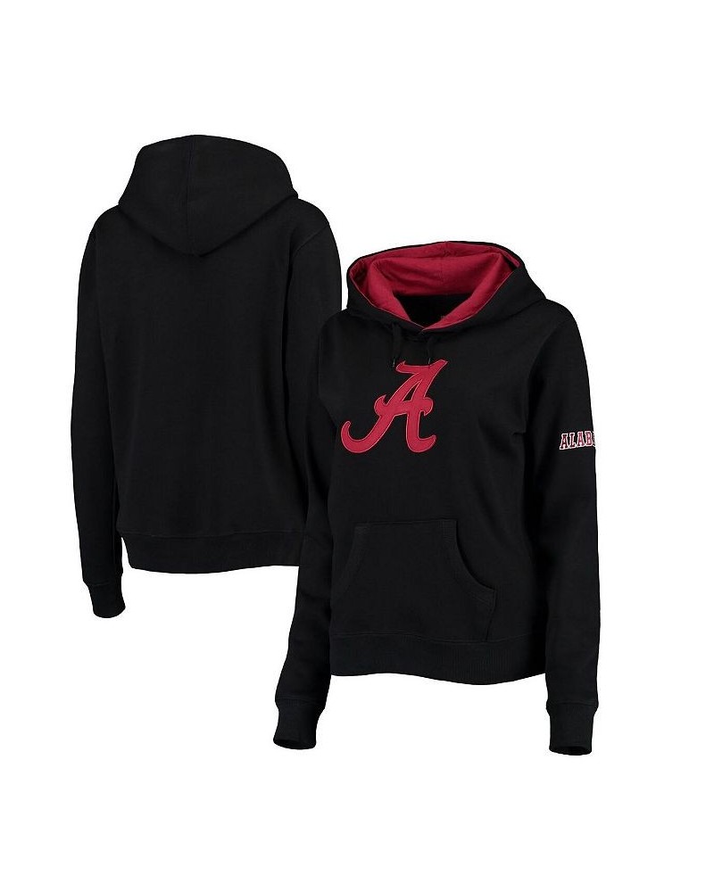 Women's Black Alabama Crimson Tide Big Logo Pullover Hoodie Black $28.20 Sweatshirts