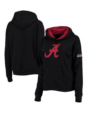 Women's Black Alabama Crimson Tide Big Logo Pullover Hoodie Black $28.20 Sweatshirts