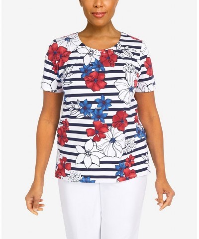 Petite Independence Floral Top Multi $35.48 Tops