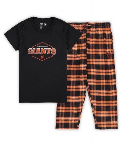Women's Black Orange San Francisco Giants Plus Size Badge Sleep Set Black, Orange $30.10 Pajama