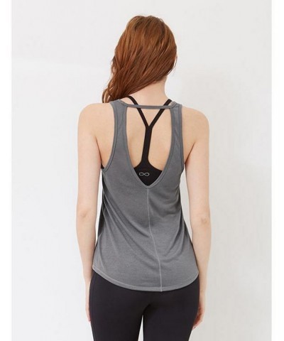 Small Talk Burnout Tank for Women Gray $22.88 Tops