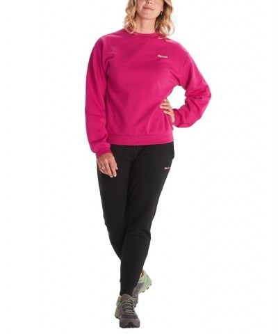 Women's Twin Peak Crewneck Sweatshirt Pink $19.35 Sweatshirts