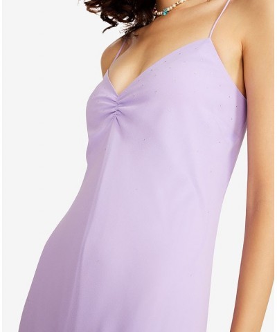 Women's Glimmer Ruffled-Hem Midi Dress Purple Rose $35.52 Dresses