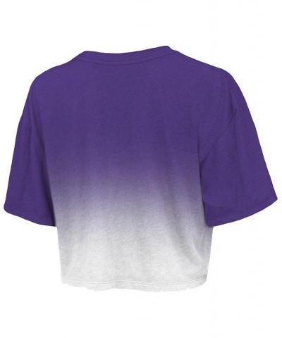 Women's Threads Purple and White Los Angeles Lakers Dirty Dribble Tri-Blend Cropped T-shirt Purple, White $35.99 Tops