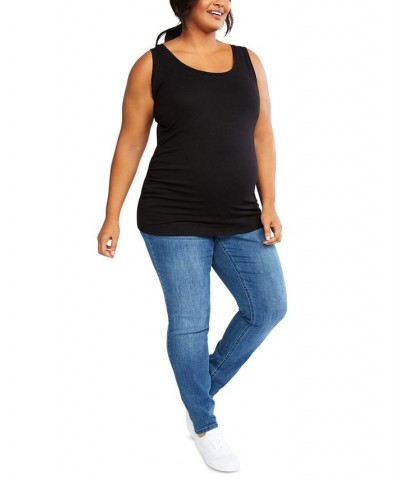 Indigo Blue Plus Size Super Stretch Skinny Maternity Jeans Medium Wash $24.94 Jeans