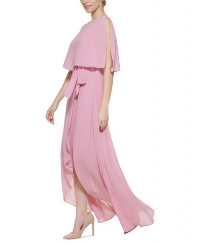 Women's Chiffon-Overlay Maxi Dress Mauve $37.94 Dresses