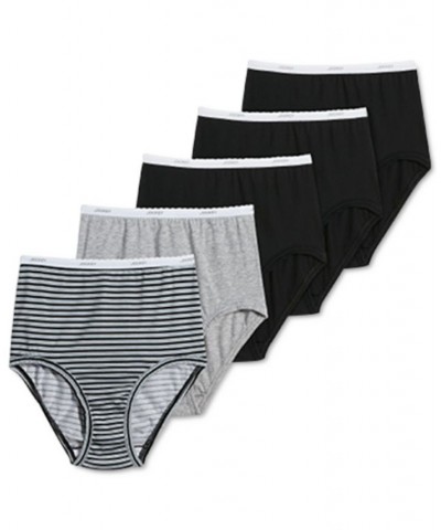 Women's Classics Cotton 5 Pack Brief Underwear 1743 Multi $16.50 Panty