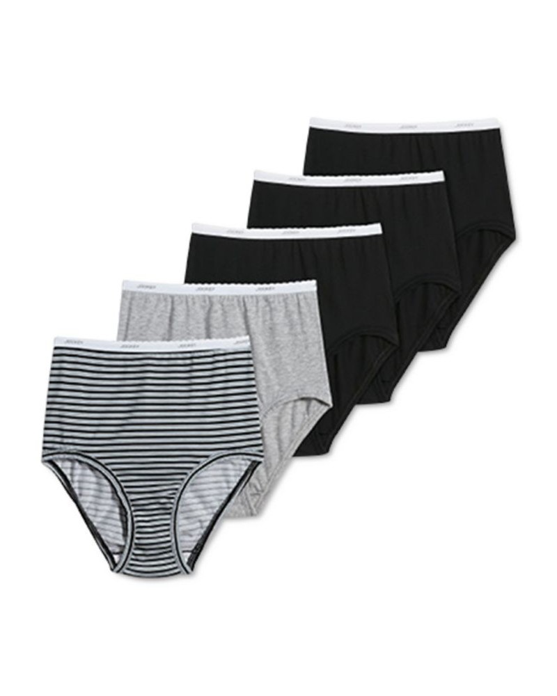 Women's Classics Cotton 5 Pack Brief Underwear 1743 Multi $16.50 Panty