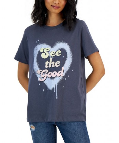 Juniors' See the Good Short-Sleeve Tee Gray $10.99 Tops