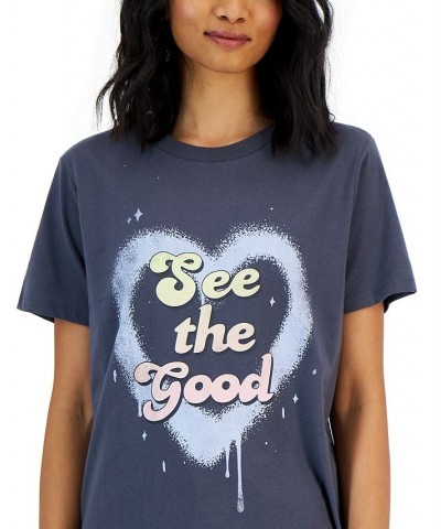 Juniors' See the Good Short-Sleeve Tee Gray $10.99 Tops