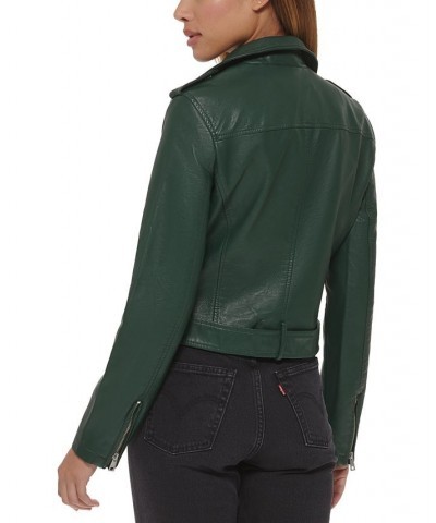 Women's Faux-Leather Moto Jacket Pine Grove $32.90 Jackets