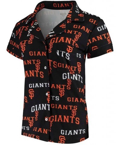 Women's Black San Francisco Giants Fairway Shirt and Shorts Sleep Set Black $24.75 Pajama