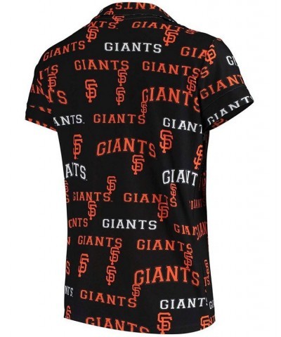 Women's Black San Francisco Giants Fairway Shirt and Shorts Sleep Set Black $24.75 Pajama