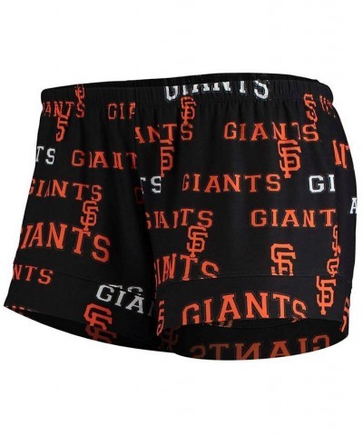 Women's Black San Francisco Giants Fairway Shirt and Shorts Sleep Set Black $24.75 Pajama