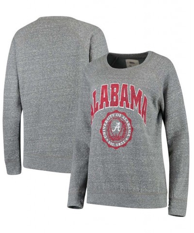 Women's Heathered Gray Alabama Crimson Tide Edith Vintage-Like Knobi Pullover Sweatshirt Heathered Gray $39.74 Sweatshirts