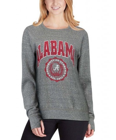 Women's Heathered Gray Alabama Crimson Tide Edith Vintage-Like Knobi Pullover Sweatshirt Heathered Gray $39.74 Sweatshirts