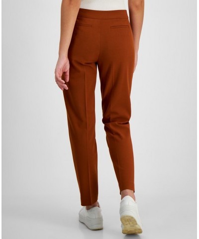 Women's Bi-Stretch Mid-Rise Ankle Pants Orange $32.72 Pants