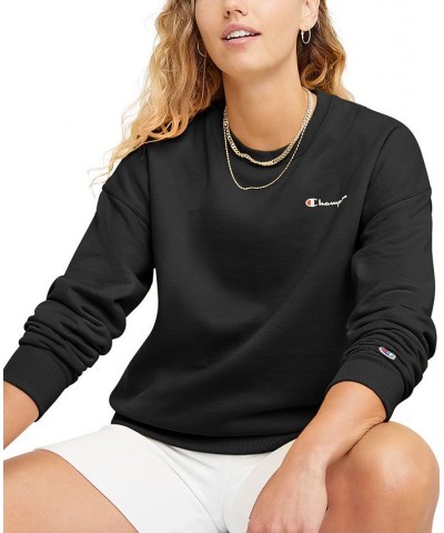 Women's Powerblend Crewneck Sweatshirt Black $20.43 Sweatshirts