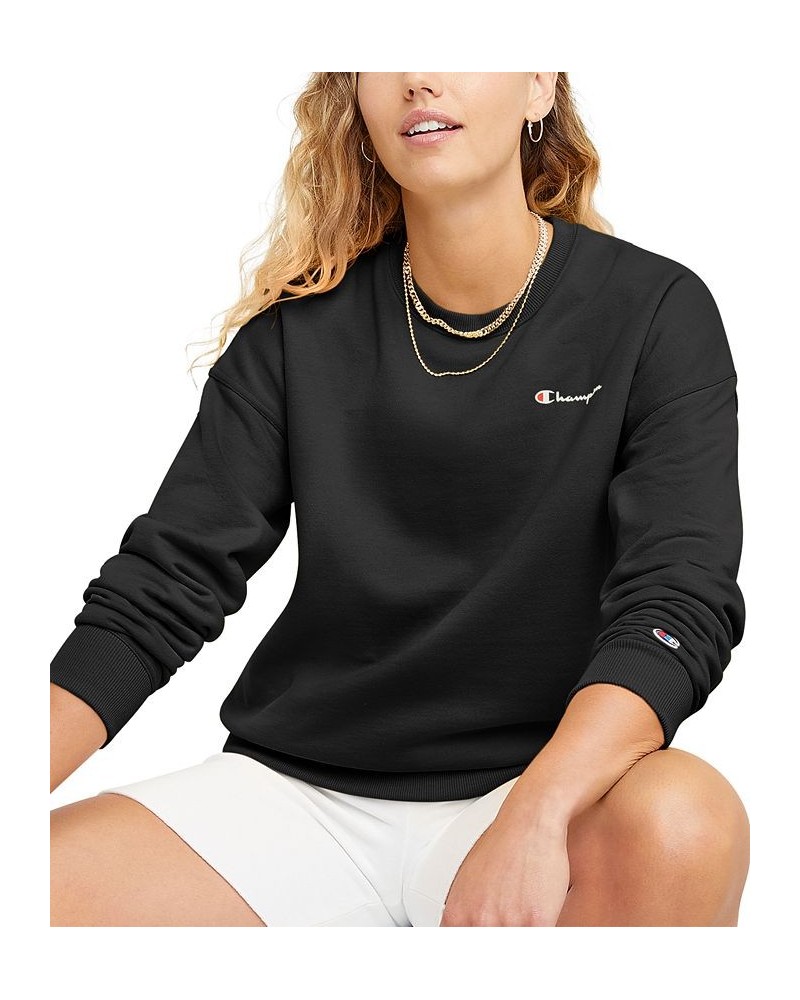 Women's Powerblend Crewneck Sweatshirt Black $20.43 Sweatshirts