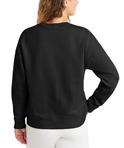 Women's Powerblend Crewneck Sweatshirt Black $20.43 Sweatshirts