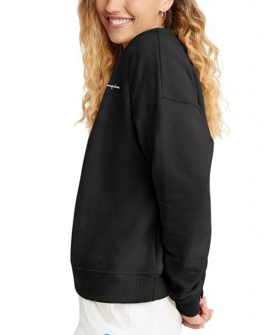 Women's Powerblend Crewneck Sweatshirt Black $20.43 Sweatshirts