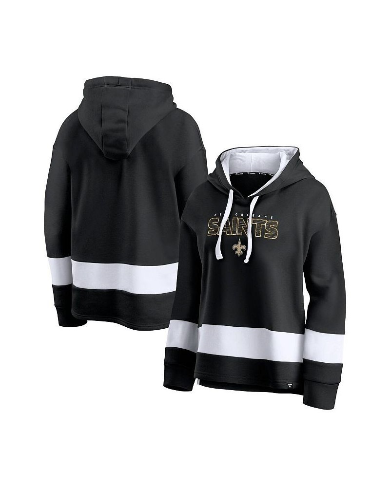 Women's Branded Black and White New Orleans Saints Colors of Pride Colorblock Pullover Hoodie Black, White $25.62 Sweatshirts