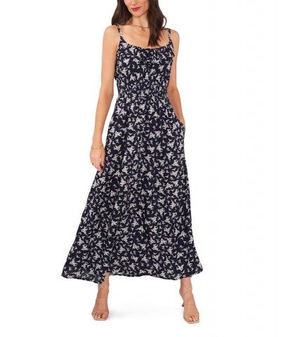 Women's Sleeveless Ruffle Printed Maxi Dress Scattered Blooms $27.73 Dresses