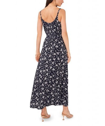 Women's Sleeveless Ruffle Printed Maxi Dress Scattered Blooms $27.73 Dresses