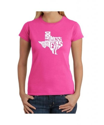 Women's Word Art T-Shirt - Don'T Mess with Texas Black $19.44 Tops