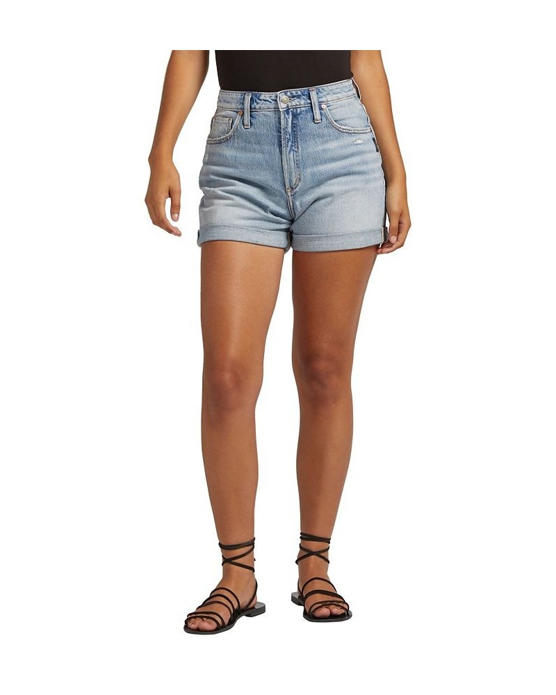 Women's Mom High Rise Shorts Indigo $34.04 Shorts