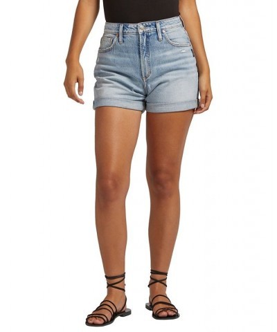 Women's Mom High Rise Shorts Indigo $34.04 Shorts