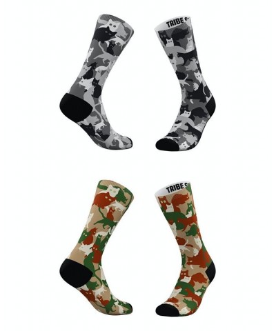 Men's and Women's Classic Cat-Moflage Socks Set of 2 Assorted Pre Pack $14.35 Socks