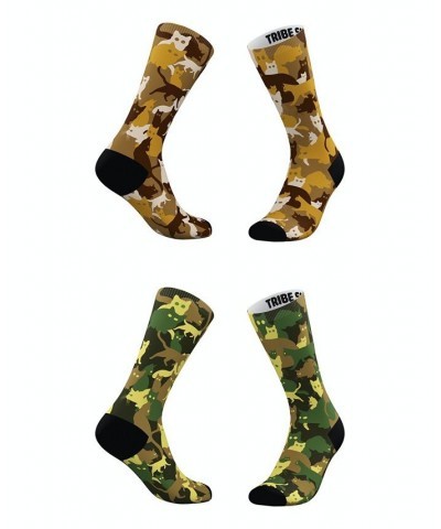 Men's and Women's Classic Cat-Moflage Socks Set of 2 Assorted Pre Pack $14.35 Socks